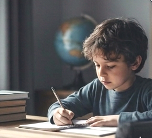 Child writing