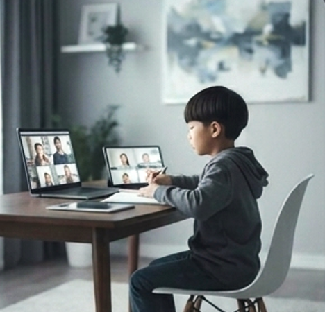 Child studying